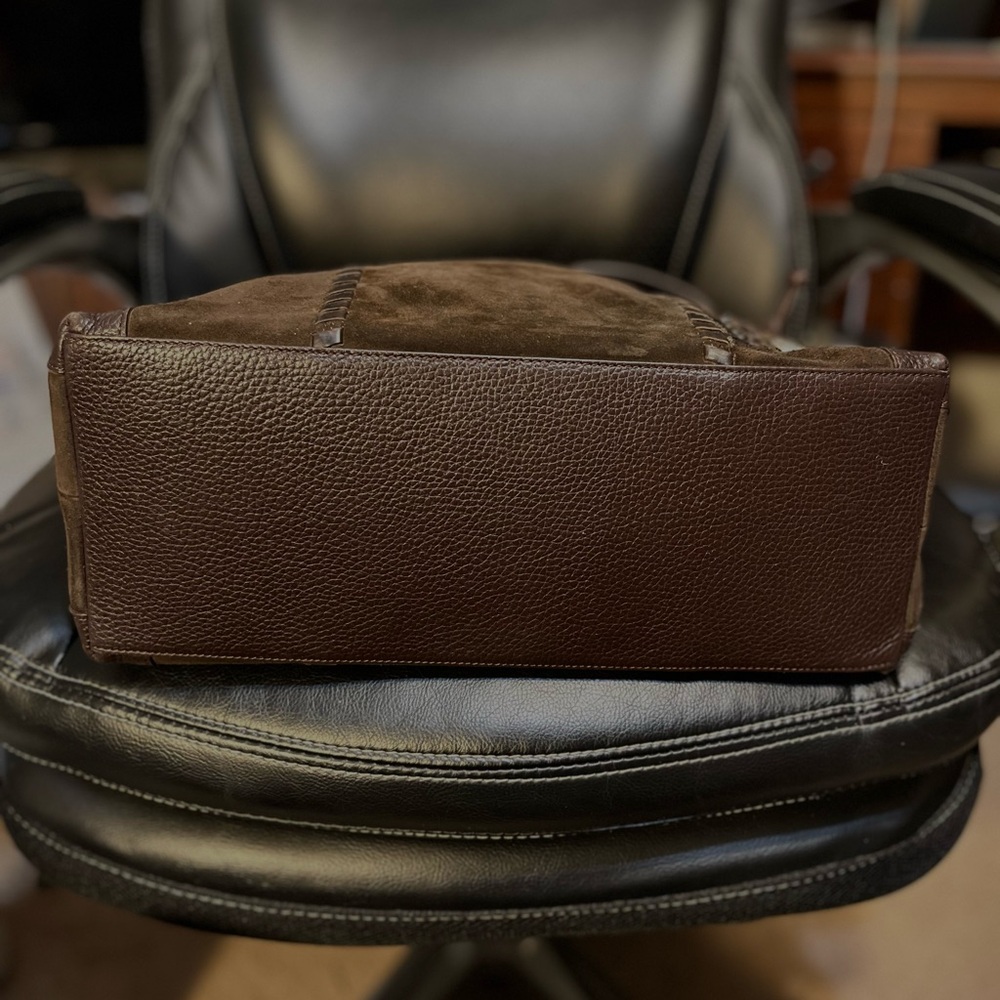 Brighton brown suede shoulder bag - Picture 4 of 11